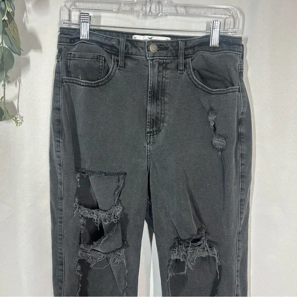 Hollister | Curvy Ultra High-Rise Vintage Straight Black Jeans Denim Size 9/29S - Picture 3 of 12